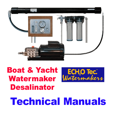 Echotec watermaker installation operation manual